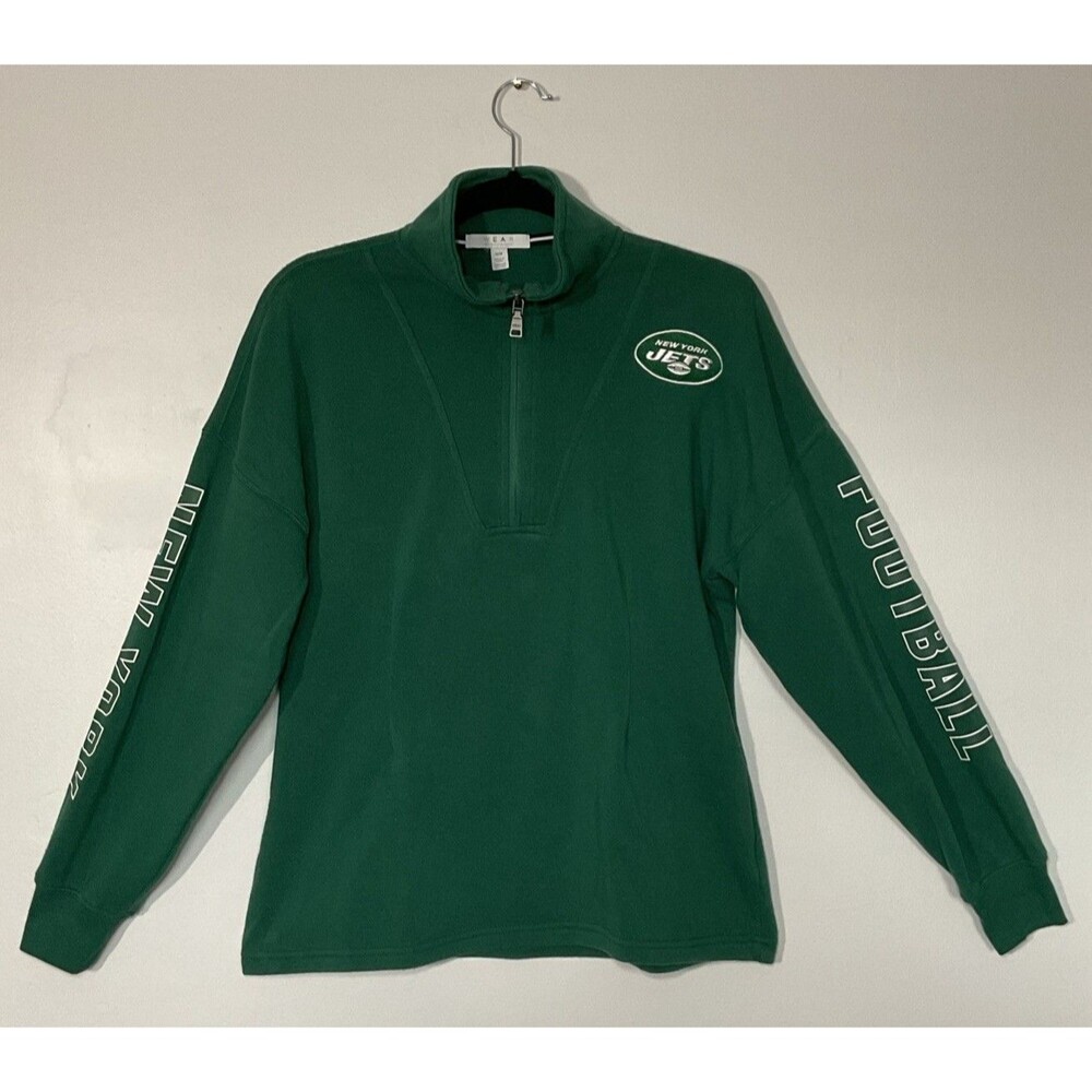New York Jets NFL Football Fleece Zip Up Sweatshirt Size M